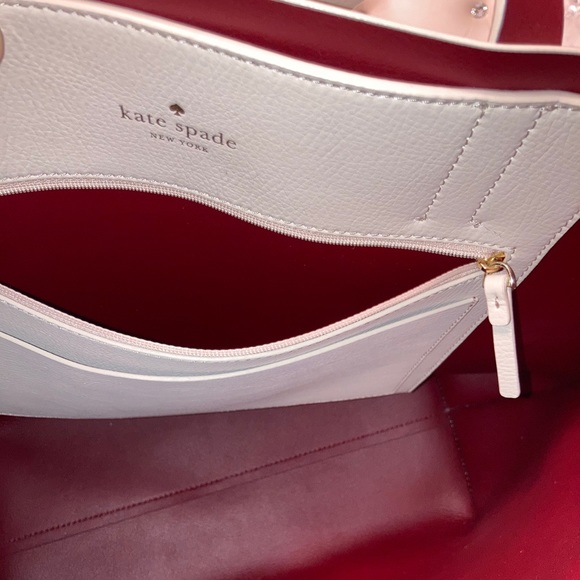 NEW Kate Spade Foster Court Tasha Pebble/True Red Large Leather Tote - Picture 14 of 16